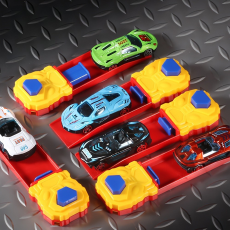 Leksaksbil Utlösare Set Manuell Racing Bana Carvallo