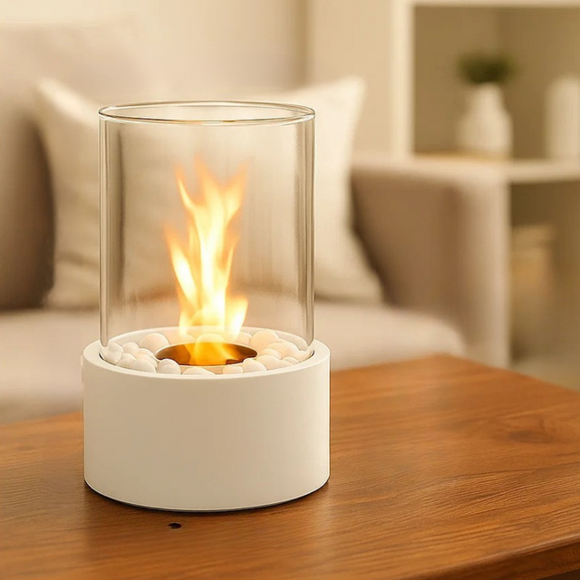 Portabel Bordskamin i Metall för Inomhusbruk Carvallo