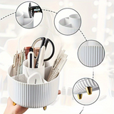 Makeup Organizer Svart Rotera Plast Förvaring Carvallo