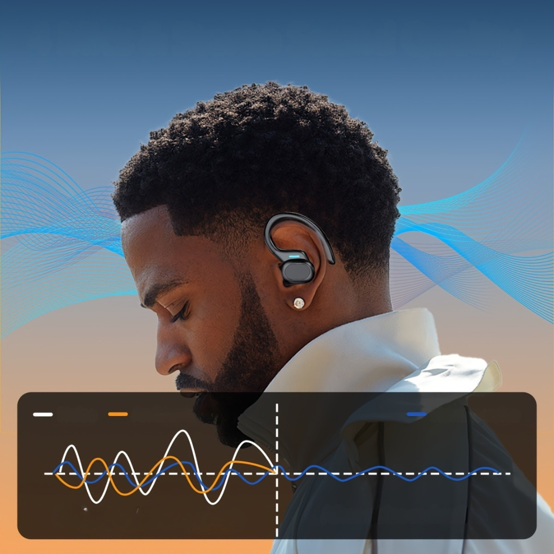 Hörlurar med sportöronhake LED-displayfodral Carvallo