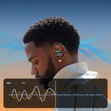 Hörlurar med sportöronhake LED-displayfodral Carvallo