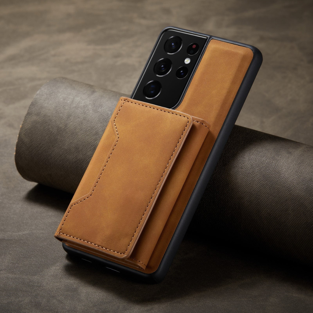 Telefonfodral med läderkortplåtsöverdrag Carvallo