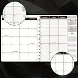 Månatlig Pappersplanerare med Spiralbindning Carvallo