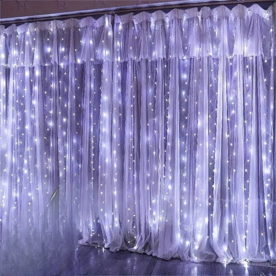 Fairy Curtain Lights USB Fjärrkontroll Varm Vit Carvallo