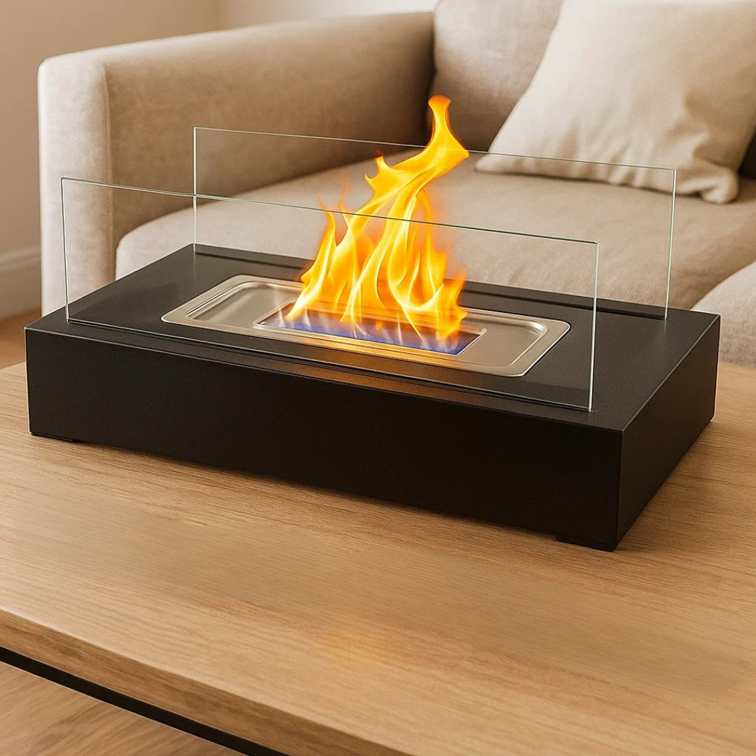 Bärbar Metall Bordskiva Utomhus Eldstad Carvallo