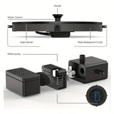 Royallure Solcellsdriven Fågelbad Fontän - Miljövänlig Utomhusvattenfunktion för Trädgårdsfågelattraktion Carvallo