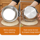 Fritös i rostfritt stål – tempurapanna med lock och inbyggd termometer MILA Sverige