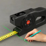 Royallure 3-i-1 Digital Laser Mätare – Måttband, Laser & Krysslinje, Bakgrundsbelyst LCD Carvallo