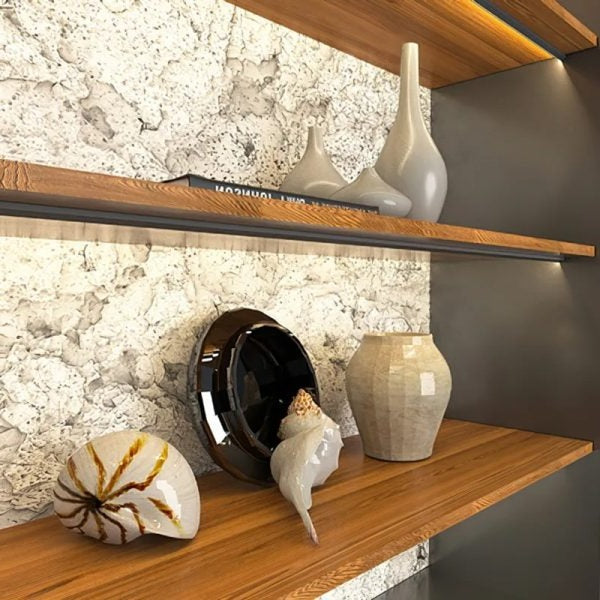 Luxora 45 Grad LED Under Cabinet Belysning Barer Osynliga Ultra Tunn Remmar Carvallo