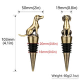 Carvallo Vinpropp Hund | Lufttät & Återanvändbar | Dekorativ & Presentfärdig | För Standardflaskor Carvallo
