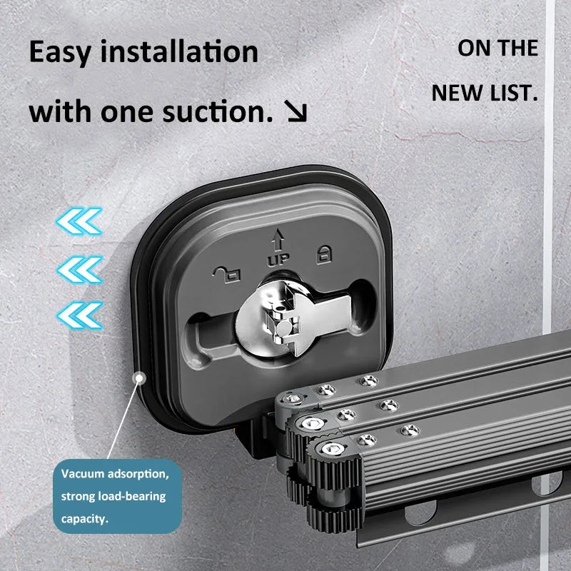 Royallure Fällbar Väggmonterad Tvättställ för Torkning – Platsbesparande Klädhängare med Lätt Installation Carvallo