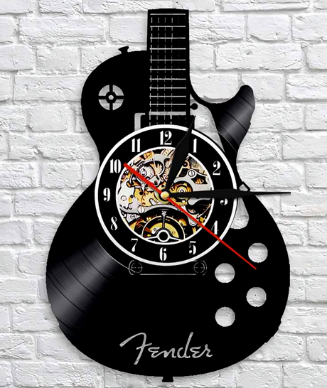 Gitarr Vinylskivor Väckarklocka - Unik Design för Musikälskare Carvallo
