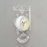 Elegant Dubbel Sided Garden Wall Clock Carvallo