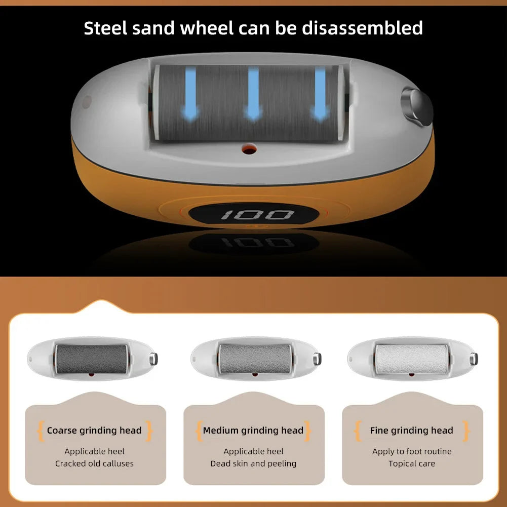 Royallure Elektrisk Fot Smoother - Enkelt Hälenborttagare för Mjuka, Friska Fötter Carvallo