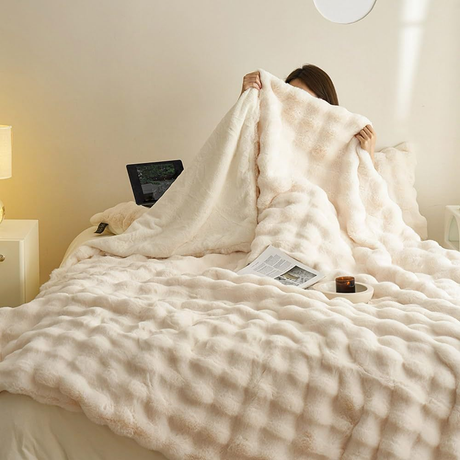 Täck Mjuk Fleece Varm Vändbar Filt Carvallo