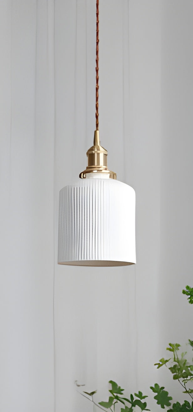 HarmonyGlow Light - Vintage-keramisk-glas-hänglampa Carvallo