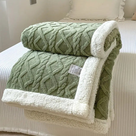 Lyxig Snuggle Blanket – Vändbar Sherpa Fleece Komfort Carvallo