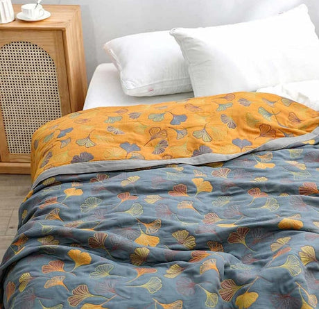 Ginkgo Embrace Throw Blanket – Elegant, mysig lager MILA Sverige