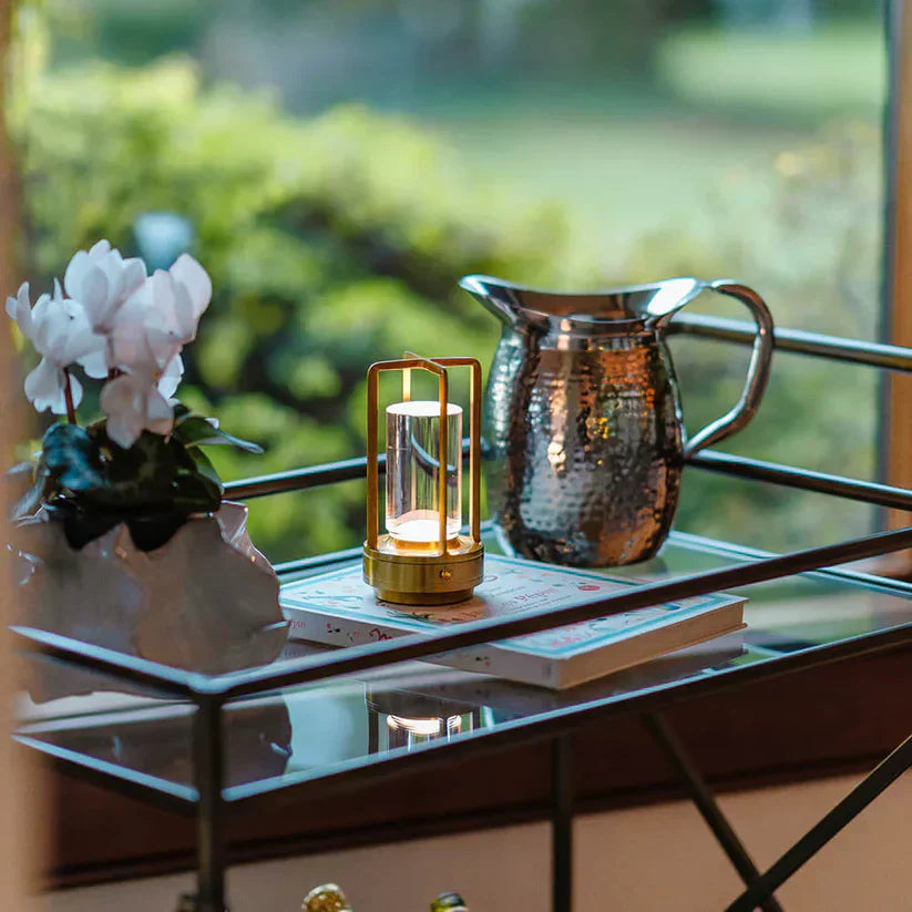 Carvallo – Kristallbordslampa med dimbar LED och uppladdningsbart batteri Carvallo