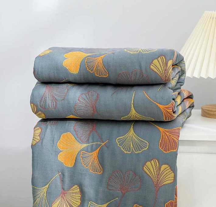 Ginkgo Embrace Throw Blanket – Elegant, mysig lager MILA Sverige