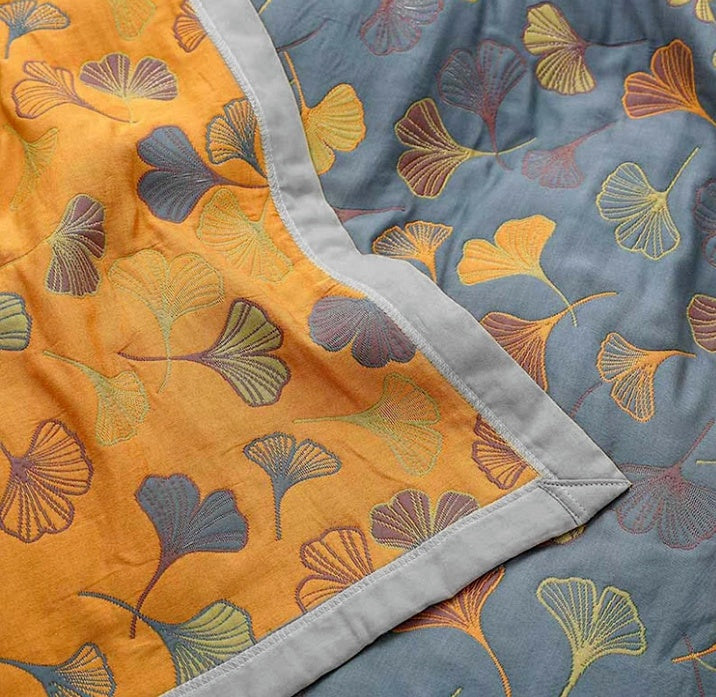 Ginkgo Embrace Throw Blanket – Elegant, mysig lager MILA Sverige