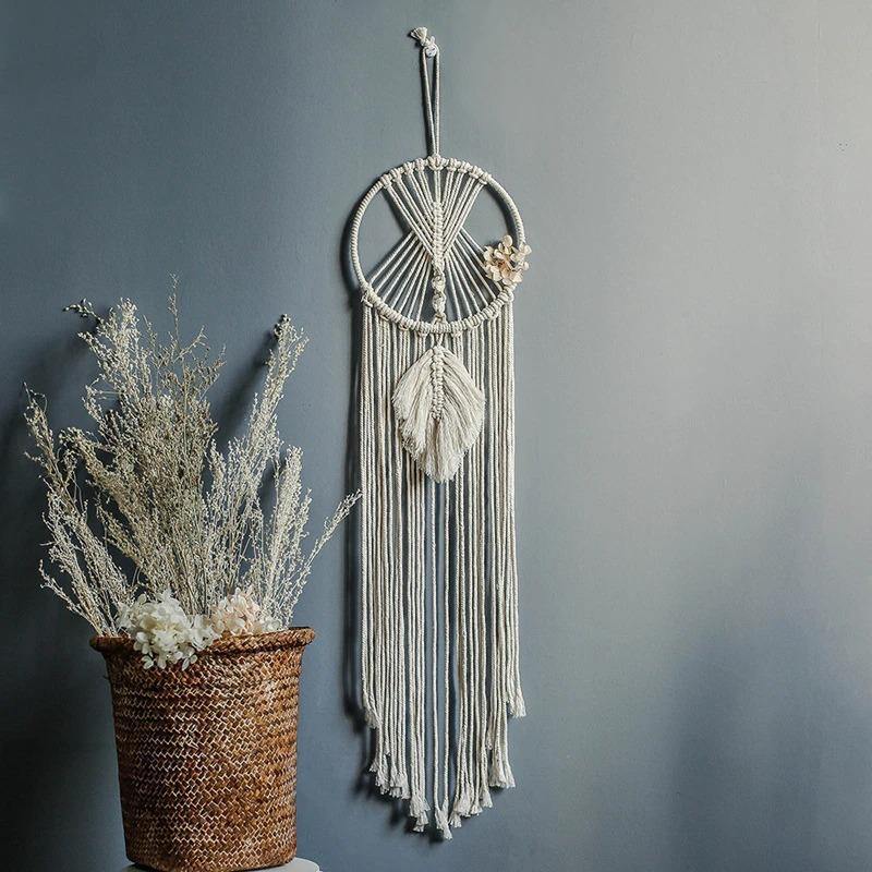 Celestial Macrame Dreamcatcher Vägghängning MILA Sverige