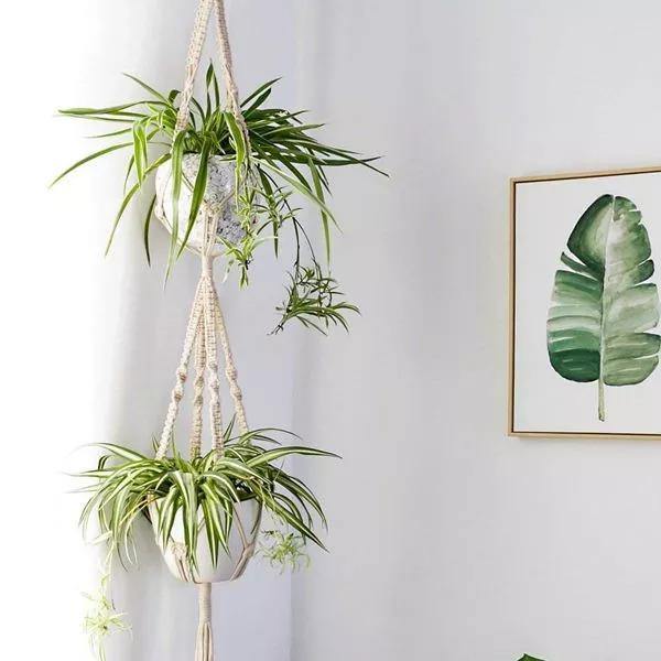 4-delad handgjord Boho Macrame växthållare set MILA Sverige