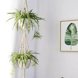 4-delad handgjord Boho Macrame växthållare set MILA Sverige