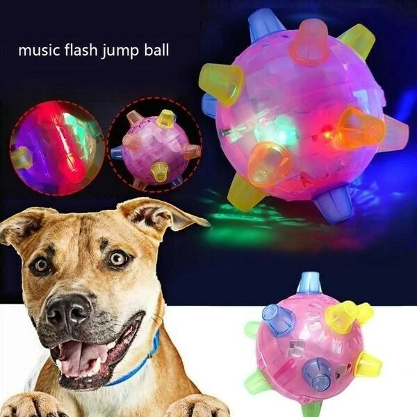 Hund leksak LED Studsande Interaktiv Boll Gummi Carvallo