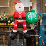 Royaleva Giant 8FT LED Klättrande Santa Uppblåsbar Premium Utomhus Juldekoration Carvallo