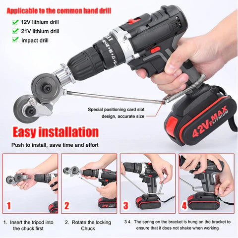 Luxora Metallskäradapter för borr - Mångsidigt verktyg Carvallo