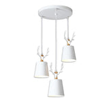 3-ljus Renhorn Design LED Klassisk Kandelaber Hängande Lampa Carvallo