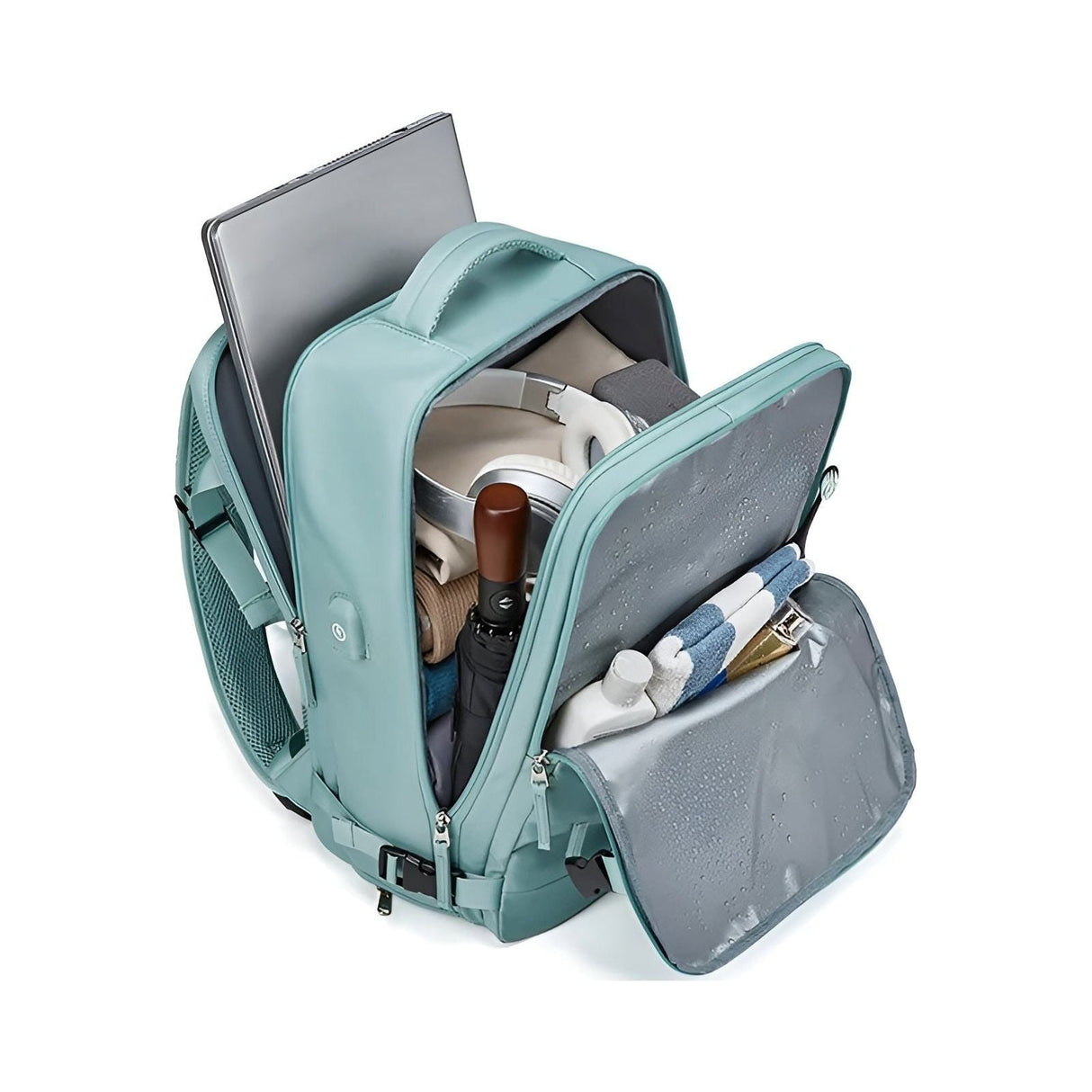 Reser ryggsäck med USB-anslutning – Rymligt fack | Idealisk för skola och utomhusaktiviteter Carvallo