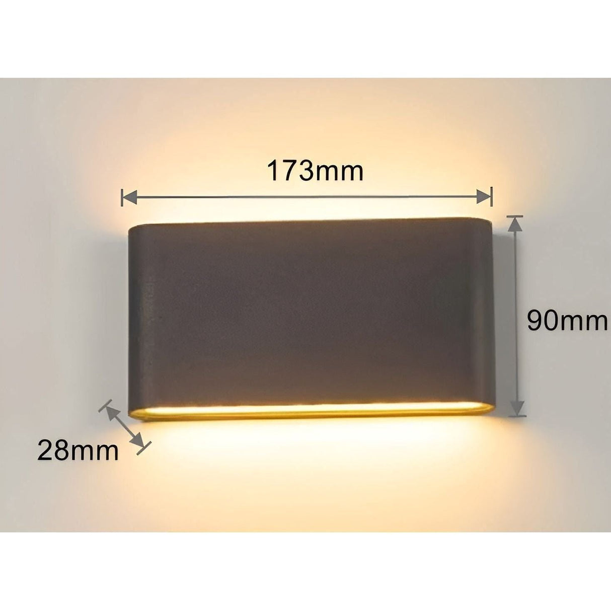 PowerShine Light - Minimalist Vattentät Utomhus LED Vägglampa Carvallo