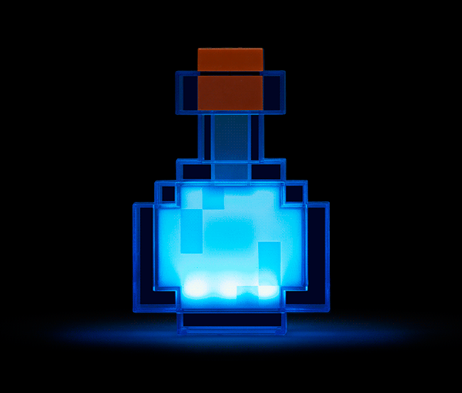 LuxRoyale Minecraft Inspirerad Potion Lampa – Färgväxlande LED Nattlampa med Touchkontroll & USB Uppladdningsbar Carvallo