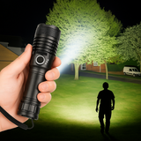 LED Ficklampa Uppladdningsbar Zoom Aluminium Strålkastare Carvallo