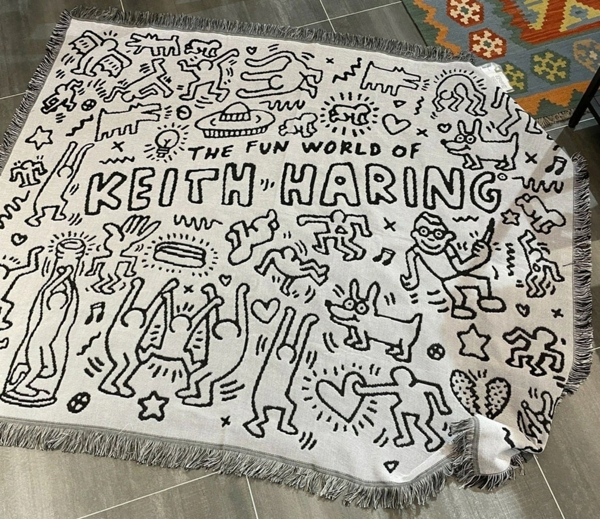 Keith Haring pusselfilt för mysig komfort Carvallo