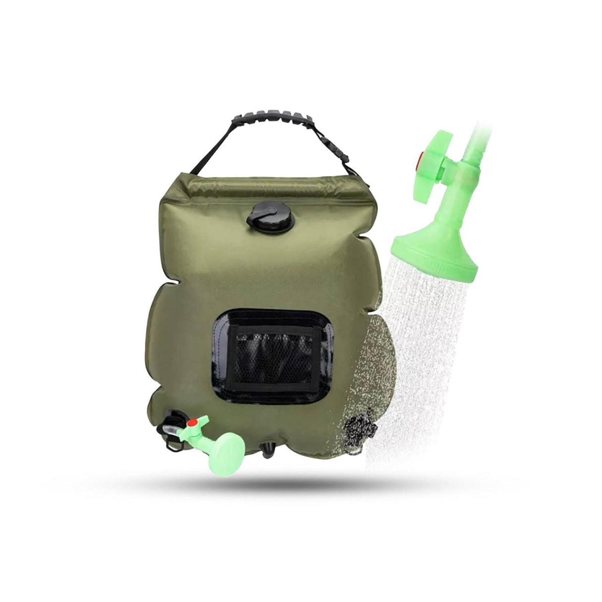 Solarlångduschpåse med avtagbar slang och av/på-brytare Carvallo