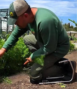 Hopfällbar trädgårdssits och knäböjare med verktygsficka MILA Sverige