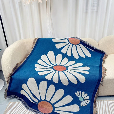 Stickad Jacquard Wthrowfilt för Mysig Heminredning Carvallo