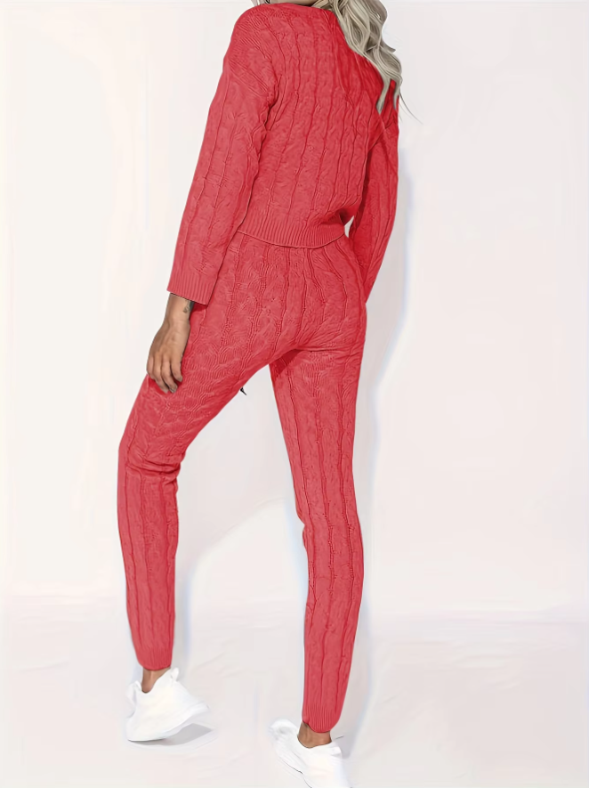 Stickad tröja & byxor för kvinnor-Hemnix-Hemnix