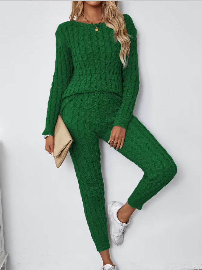 Stickad tröja & byxor för kvinnor-Hemnix-Hemnix