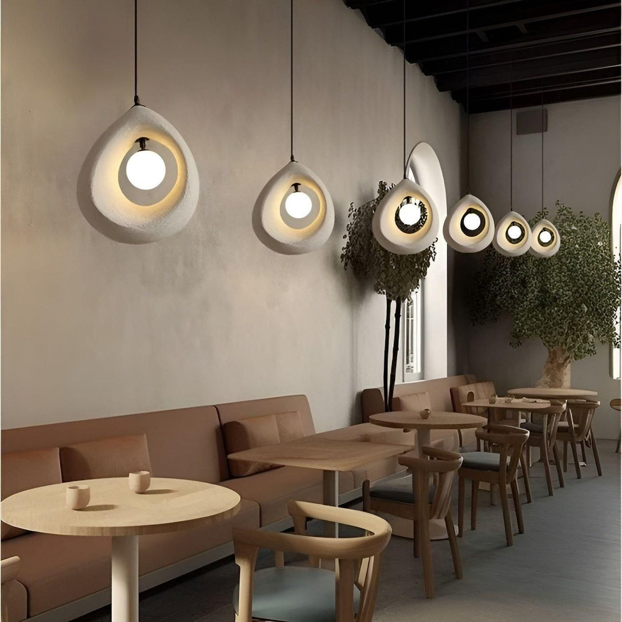 Pendellampa i Wabi-Sabi stil – Minimalistisk hängande lampa för vardagsrum och matplats Carvallo