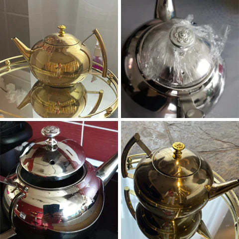 Royallure rostfritt stål tehuvud för induktionskök – inbyggd filter, snabb och jämn kokning Carvallo