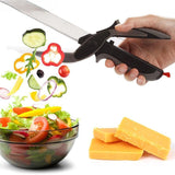 Carvallo ChopEase Duo | 2-i-1 Kniv & Skärbräda | Rostfritt stål blad | Kompakt & Tidsbesparande Carvallo