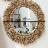 Handvävd Boho Rope Wall Mirror – Rustik Charm MILA Sverige
