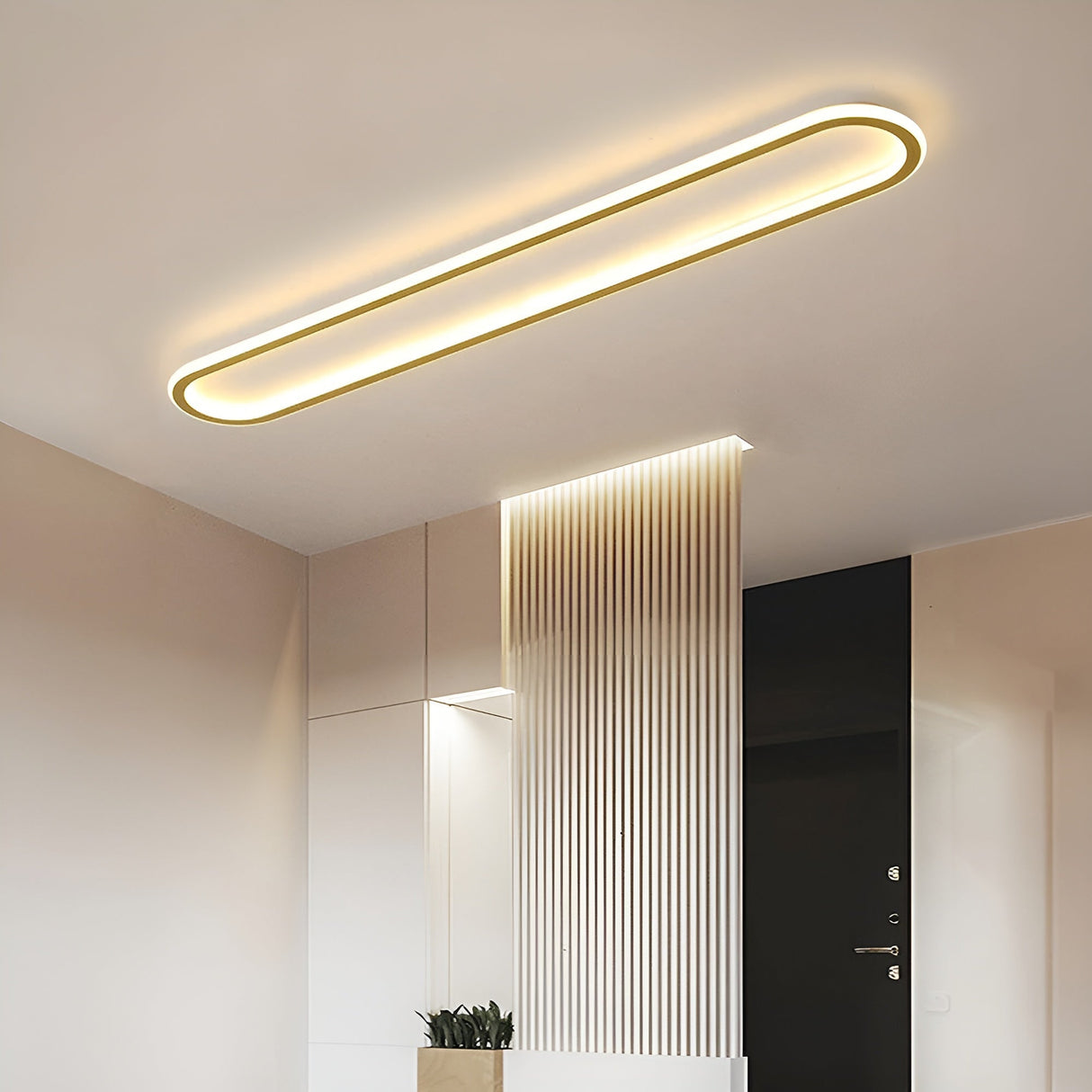 LED-taklamps i oval form – Elegant modern design för hall och entréområde Carvallo
