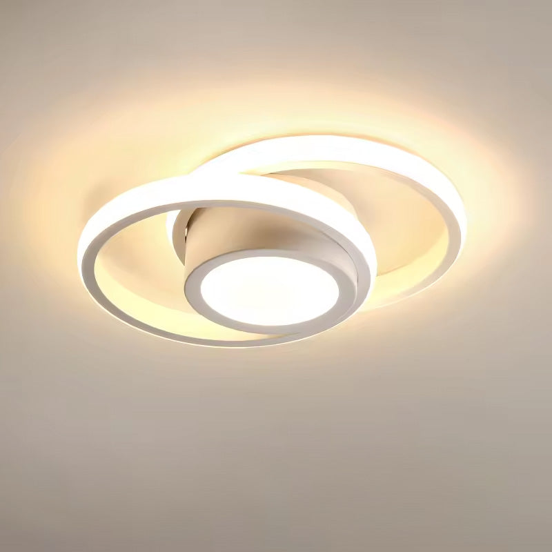 Dubbel Ring LED Taklampa | 10,6 tum Diameter | Sleek Minimalistisk Design | Modern Hem Accent | Brick by Brick Carvallo
