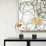 SerenLeaf - Minimalistisk Ginkgo-bladskulptur för elegant naturlig charm Carvallo