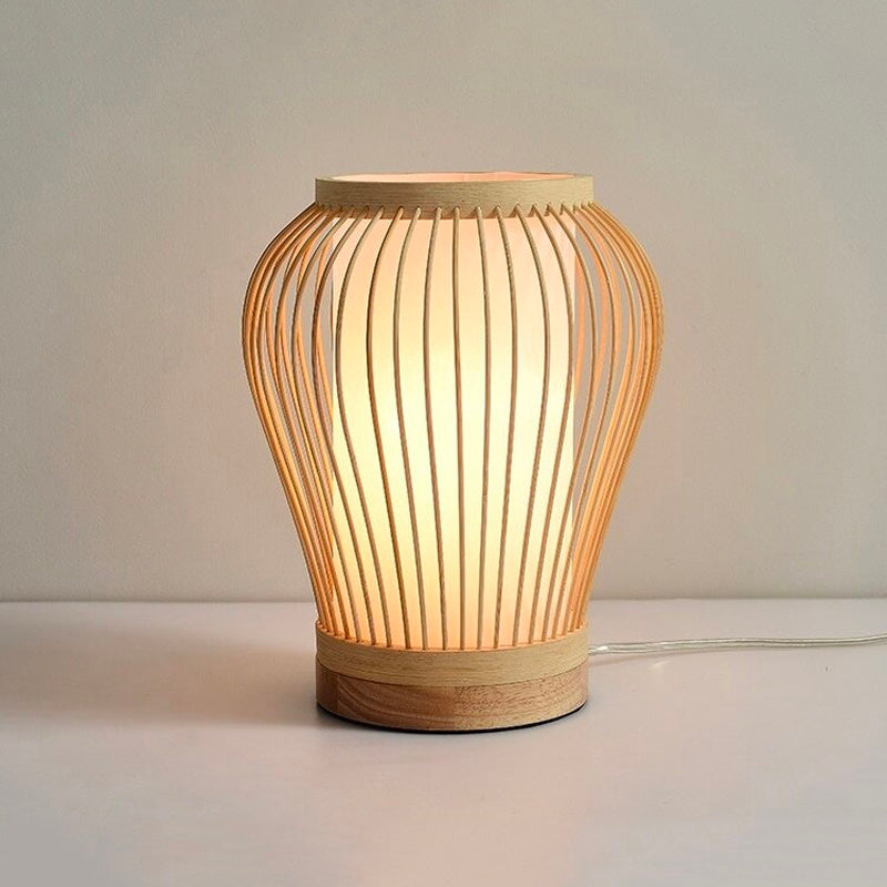 Bambu Lampa Sängbord - Handvävd Naturlig Design Carvallo
